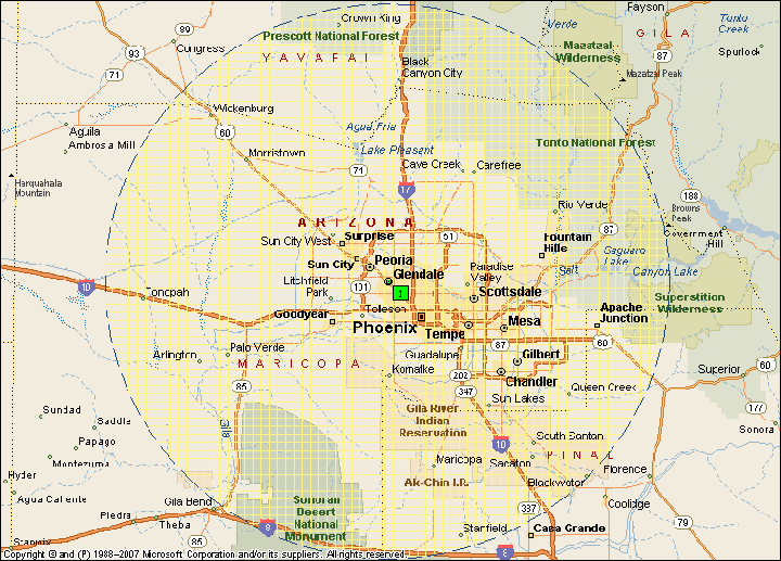 glendale-az-service-area-map